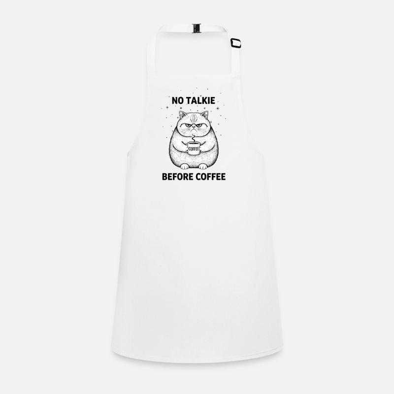 Pas de conversation devant un chat amateur de café Tablier Enfant