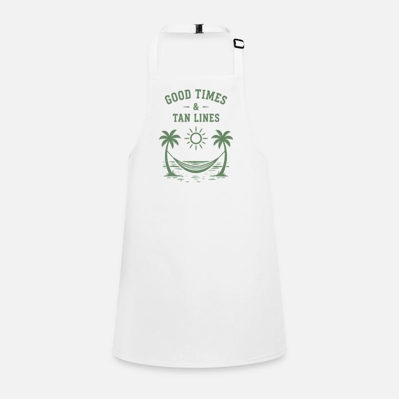 Good Times and Tan Lines Beach Vacation Summer Children's Apron