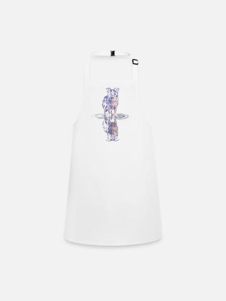 Border Collie Water Reflection - Children's Apron - white - Front