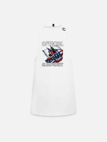 Chemise de nuit Doberman US - Tablier Enfant - blanc - Devant