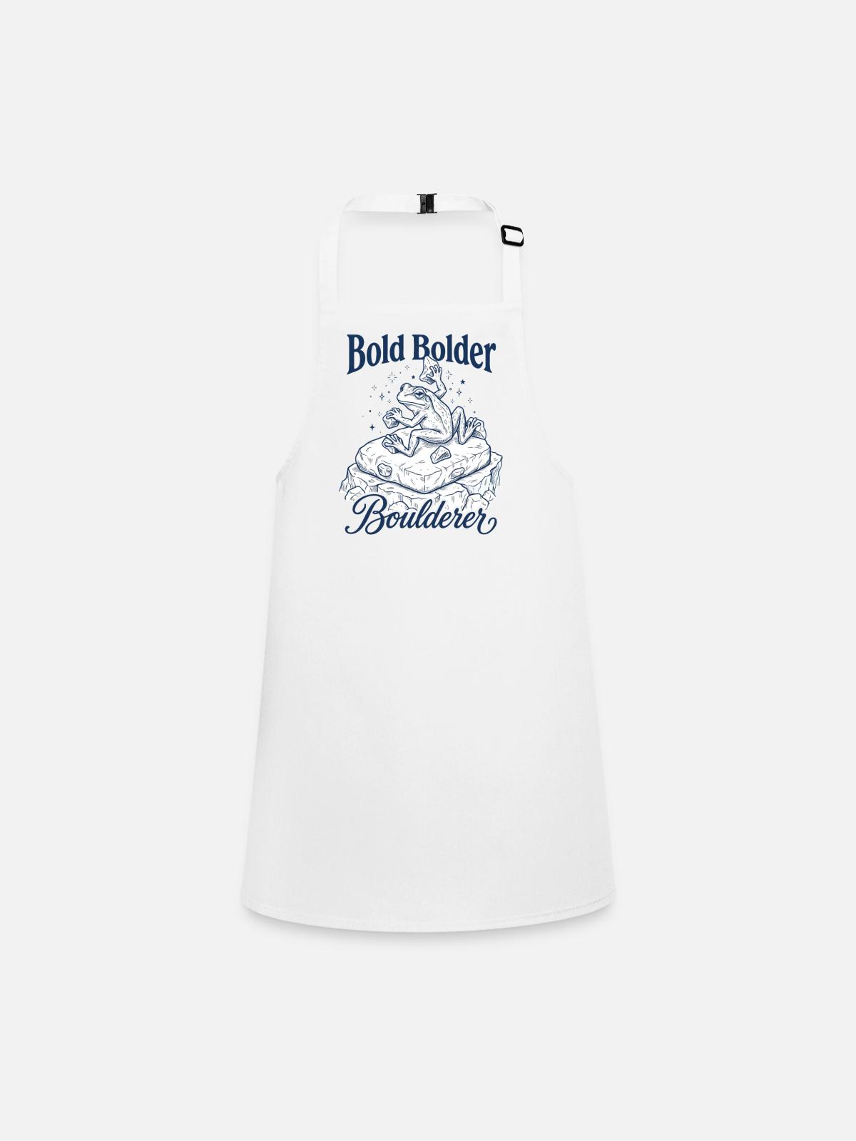 Bouldering Bold Bolder Boulderer - Tablier Enfant - blanc - Devant