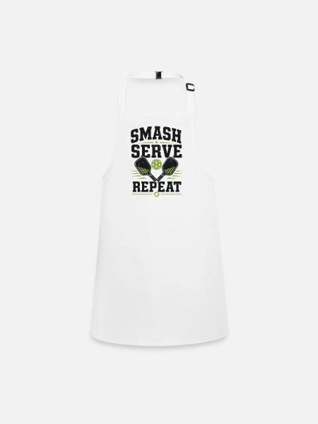Pickleball Smash Serve Repeat Shirt - Tablier Enfant - blanc - Devant