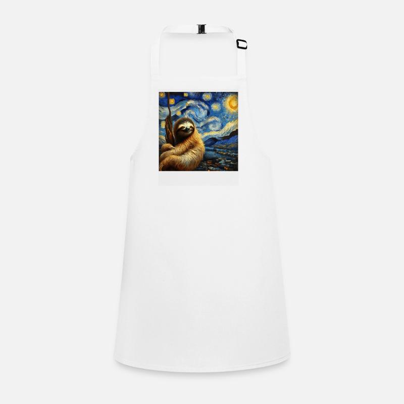 Sloth Starry Night Children's Apron