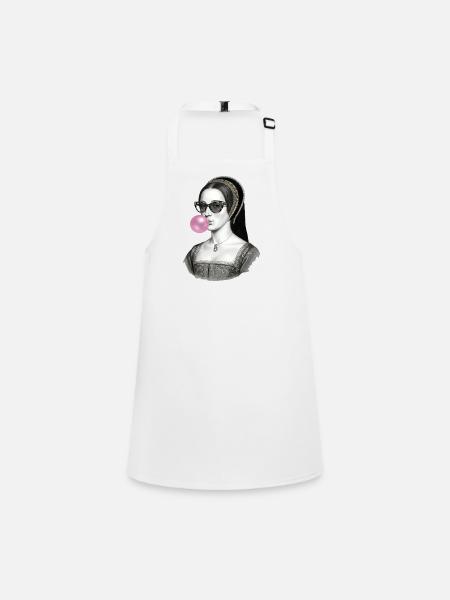 Anne Boleyn Bubble Pop Renaissance Woman - Children's Apron - white - Front