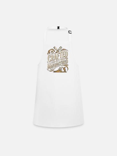 Cabinet Maker Crafted Not Manufactured Carpentry - Children's Apron - white - Front