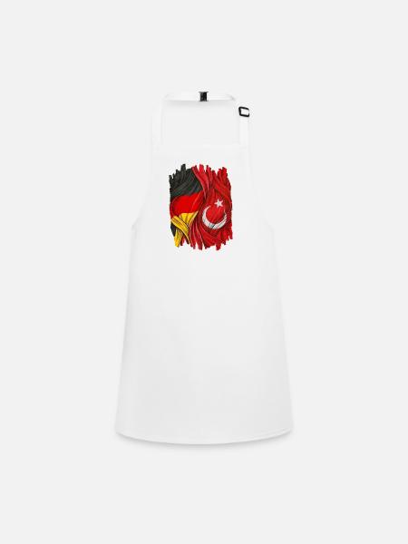 Proud of Germany and Turkey Flags - Children's Apron - white - Front