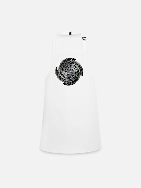 Spirale tourbillonnante de couleur - Tablier Enfant - blanc - Devant