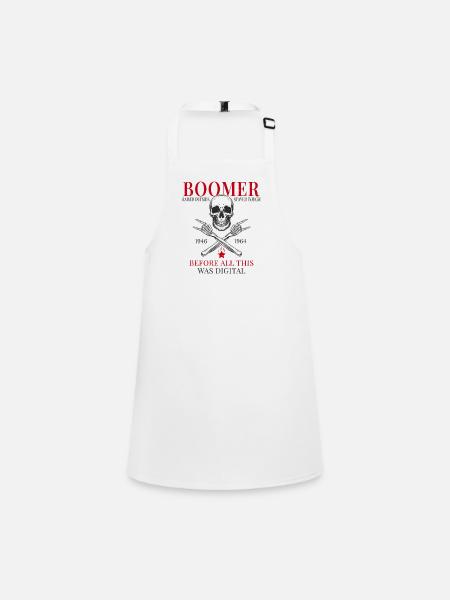 Boomer – Avant que tout cela ne soit numérique - Tablier Enfant - blanc - Devant