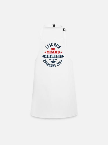 80th Birthday Devil - Children's Apron - white - Front