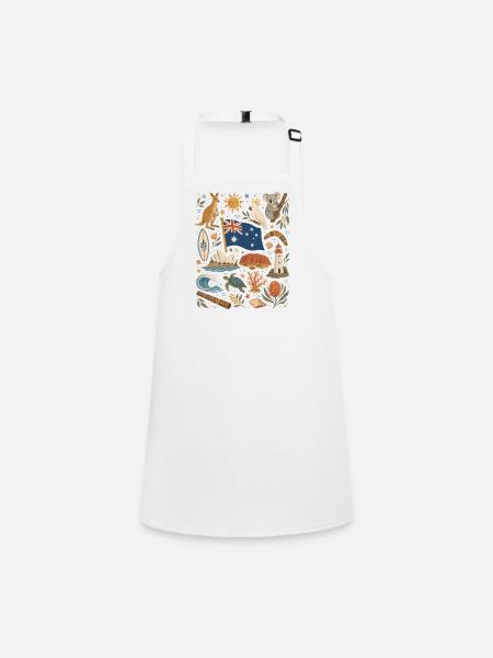 Australia | Outback, Coast & Adventure - Children's Apron - white - Front