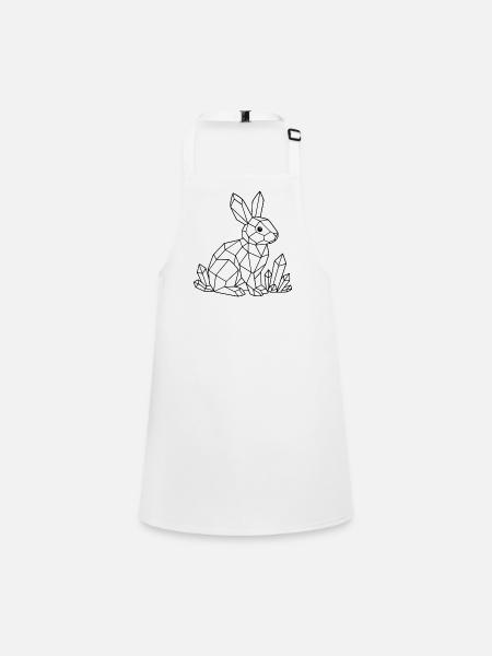 Crystal Bunny Coloring - Children's Apron - white - Front