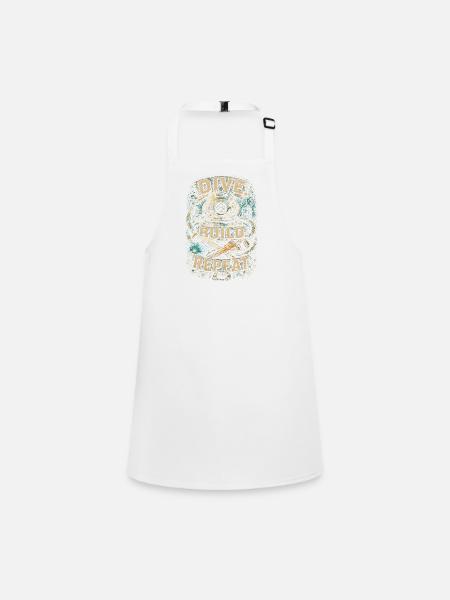 Commercial Diver Industrial Diver Dive Build Repeat - Children's Apron - white - Front