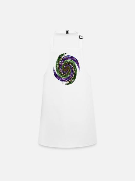 Colour swirl Neon Vortex - Children's Apron - white - Front
