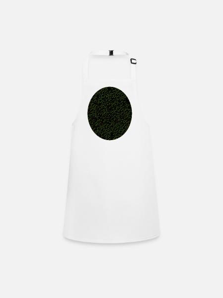 Mossy circle design - Children's Apron - white - Front