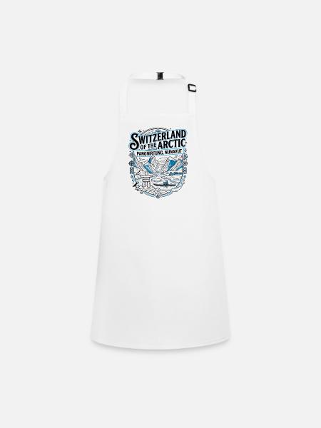 Switzerland of the Arctic Pangnirtung Nunavut - Children's Apron - white - Front