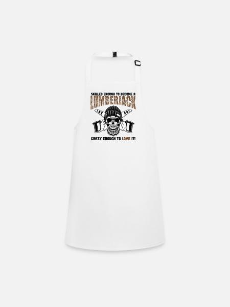 Lumberjack Skull Saws - Children's Apron - white - Front