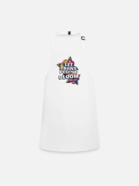 Trans Pride Bloom - Children's Apron - white - Front