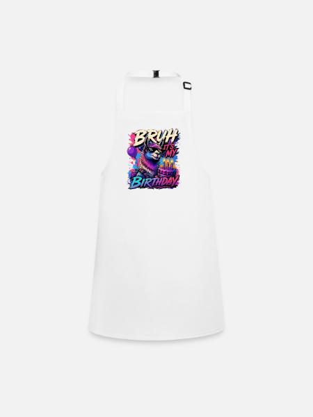 Bruh Its My Birthday Cooles Llama Meme - Children's Apron - white - Front