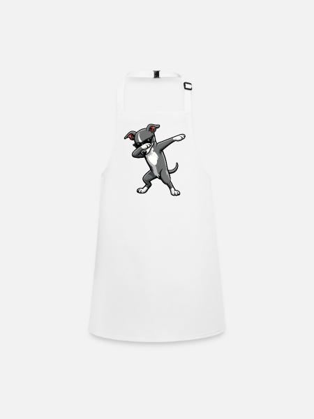 Dabbing Italian Greyhound - Children's Apron - white - Front