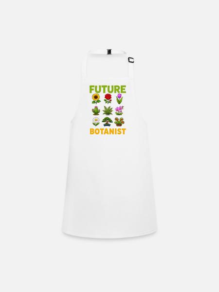 Future botanist, cute plant and plant - Children's Apron - white - Front