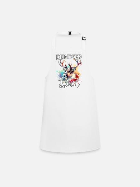 Reindeer Dad - Children's Apron - white - Front
