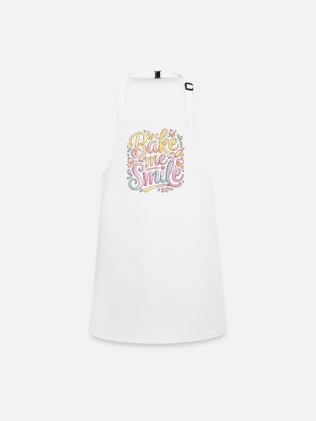 Pastry Chef Bake Me Smile Pastry Artist Baker - Children's Apron - white - Front