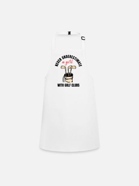 Golf Girl Power - Children's Apron - white - Front