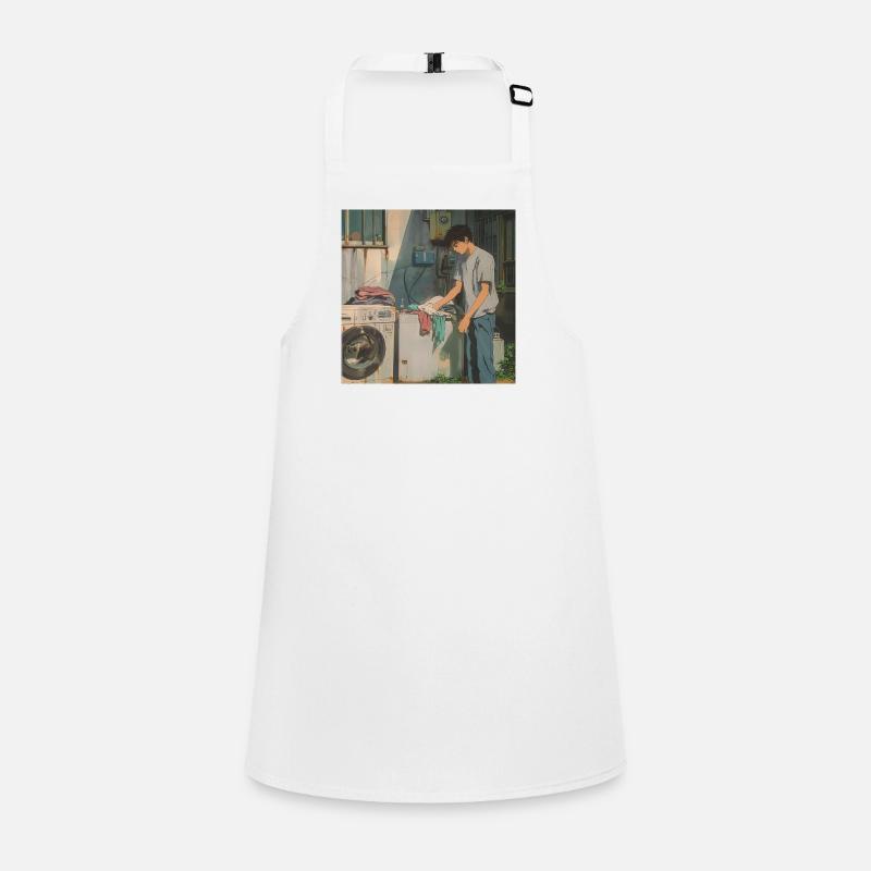 Années 80 Anime Guy Calmant Impression de mode de haute qualité Tablier Enfant