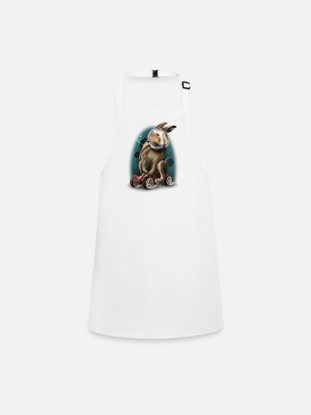 RABBITRACER_MARKET.png - Children's Apron - white