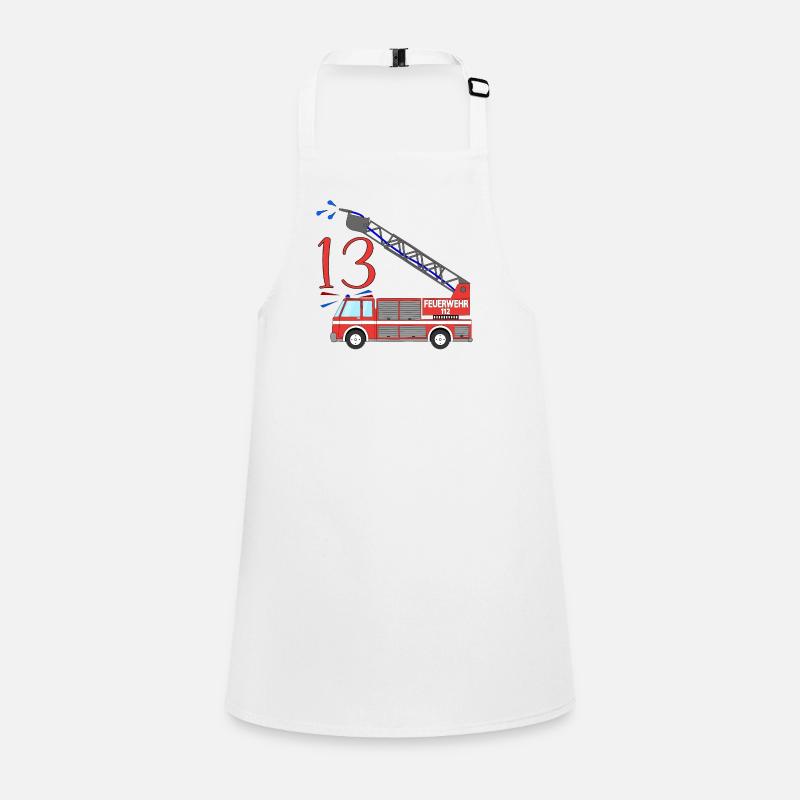 Fire engine 13th birthday Children's Apron