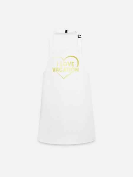 I love holiday heart - Children's Apron - white - Front