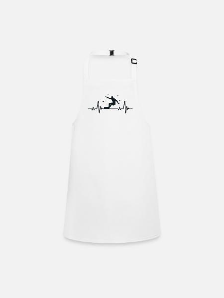 Surf, Hommes, Rythme cardiaque, ECG, Sports, Surf - Tablier Enfant - blanc - Devant