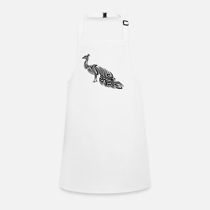 Peacock Tribal Tattoo Children's Apron