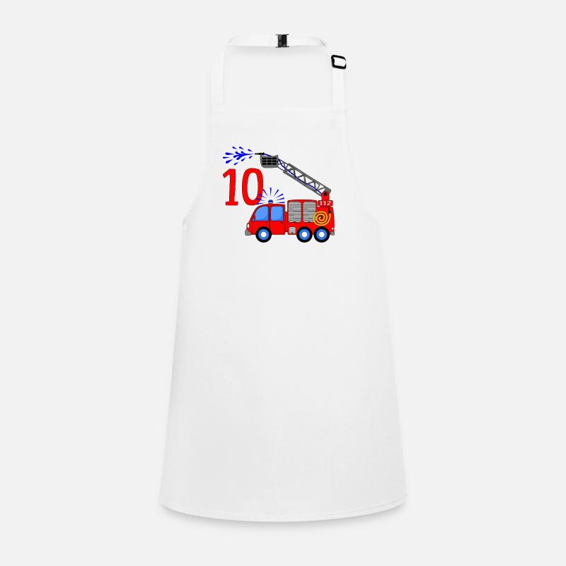 Fire engine 10 birthday ladder and water Children's Apron