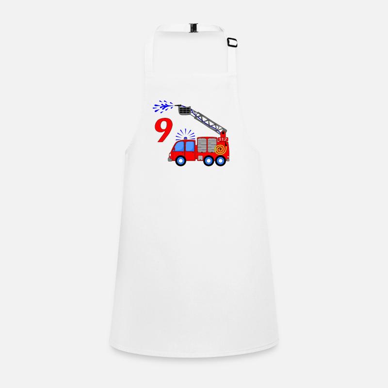 Fire engine 9 birthday children Children's Apron
