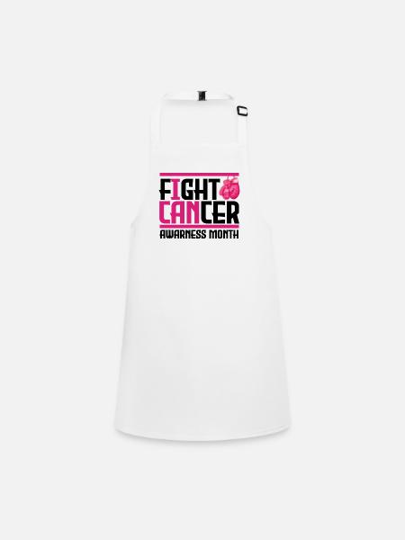 Fight Cancer. awareness month. - Children's Apron - white - Front