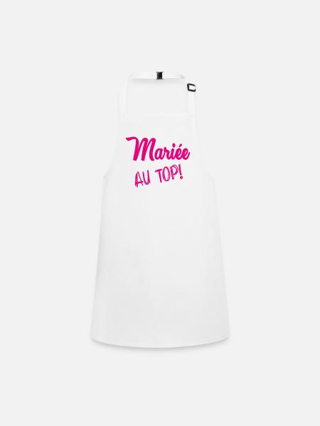 MARIEE. FUTURE MARIEE. EVJF. TEAM MARIEE - Tablier Enfant - blanc - Devant