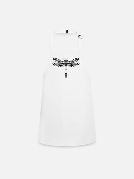 Drachenfliege libelle Tribal Tattoo - Schürze für Kinder - Weiß - Vorne