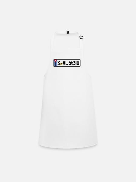Cuba License Plate S-AL 5€Я0 - Children's Apron - white - Front