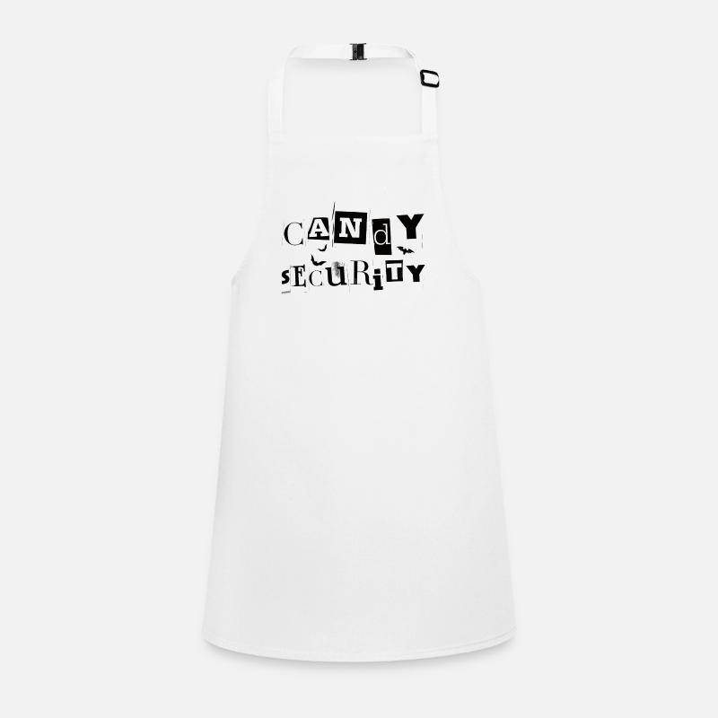 Funny Halloween Black And White Candy Security Children's Apron
