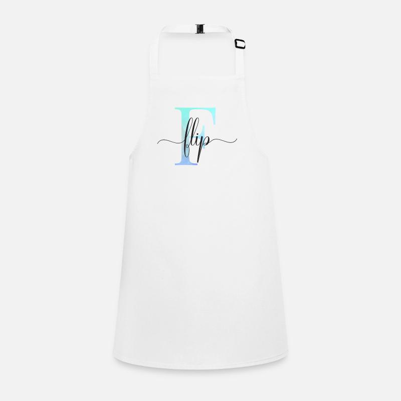 E| Monogramm | Name | Flip | Watercolor Schürze für Kinder