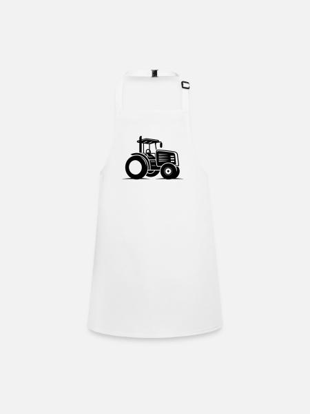 Tracteur - Tablier Enfant - blanc - Devant