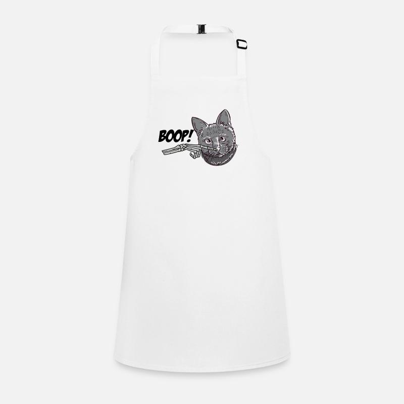 Spooky Halloween Skeleton Hand Black Cat Grunge Children's Apron