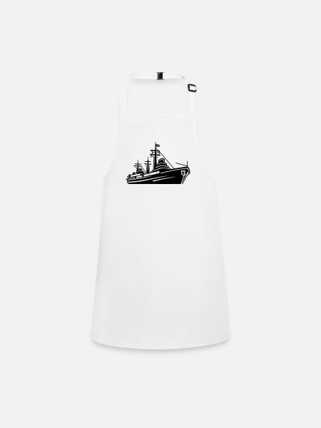 Bateau de combat - Tablier Enfant - blanc - Devant