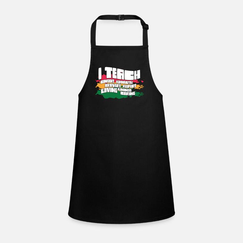 i I Teach Confident Bravery Equality Teacher Future Children's Apron
