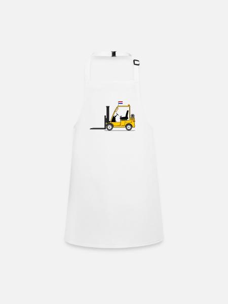 Forklift Holland Flag - Children's Apron - white - Front
