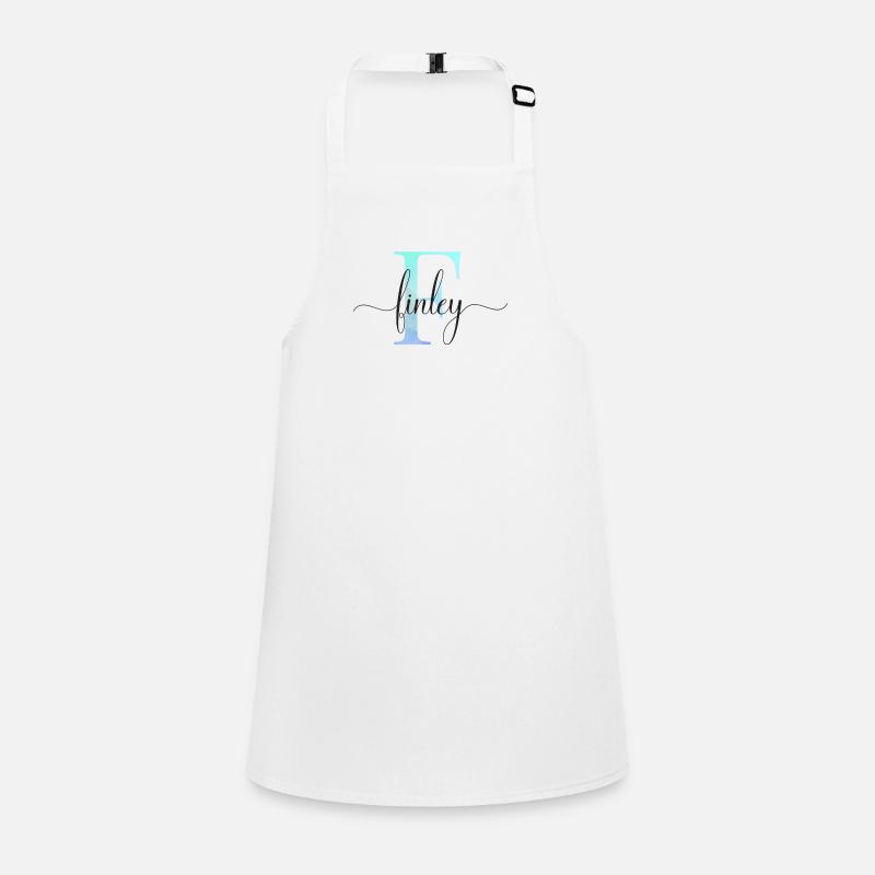 E| Monogramme | Nom | Finley | Aquarelle Tablier Enfant