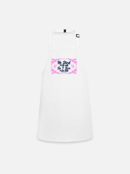 Religiously Inspiring Bible Verse Gift - Children's Apron - white - Front