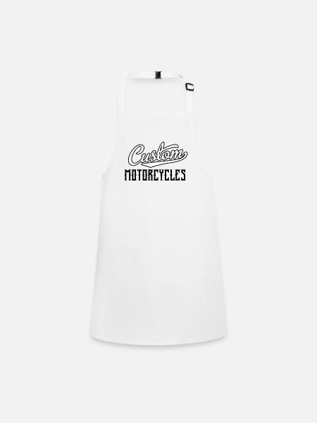 Custom Motorcycle - Children's Apron - white - Front