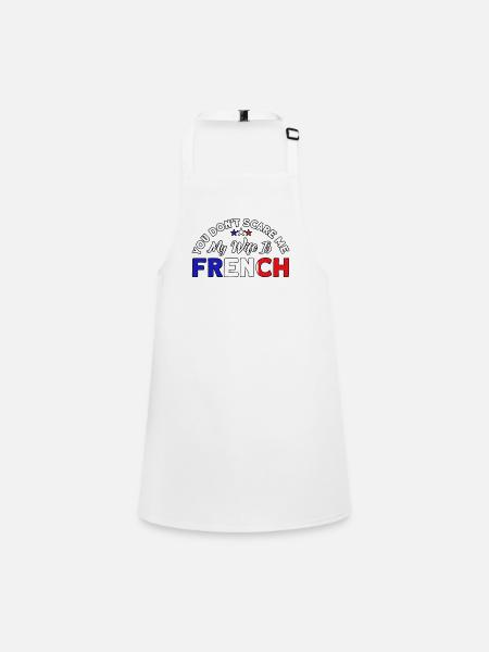 Français Drapeau Français Roots Cadeau - Tablier Enfant - blanc - Devant